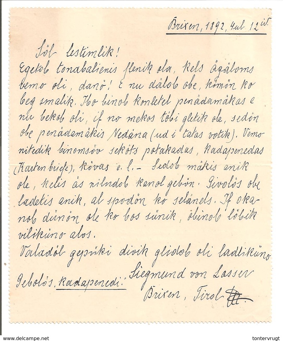 Österreich Ganzsache K.B. 39 ZF 2Kr +3Kr Mi.51 +52. Brixen Tirol 12.4.1892>Arnhem Nederland - Sonstige & Ohne Zuordnung