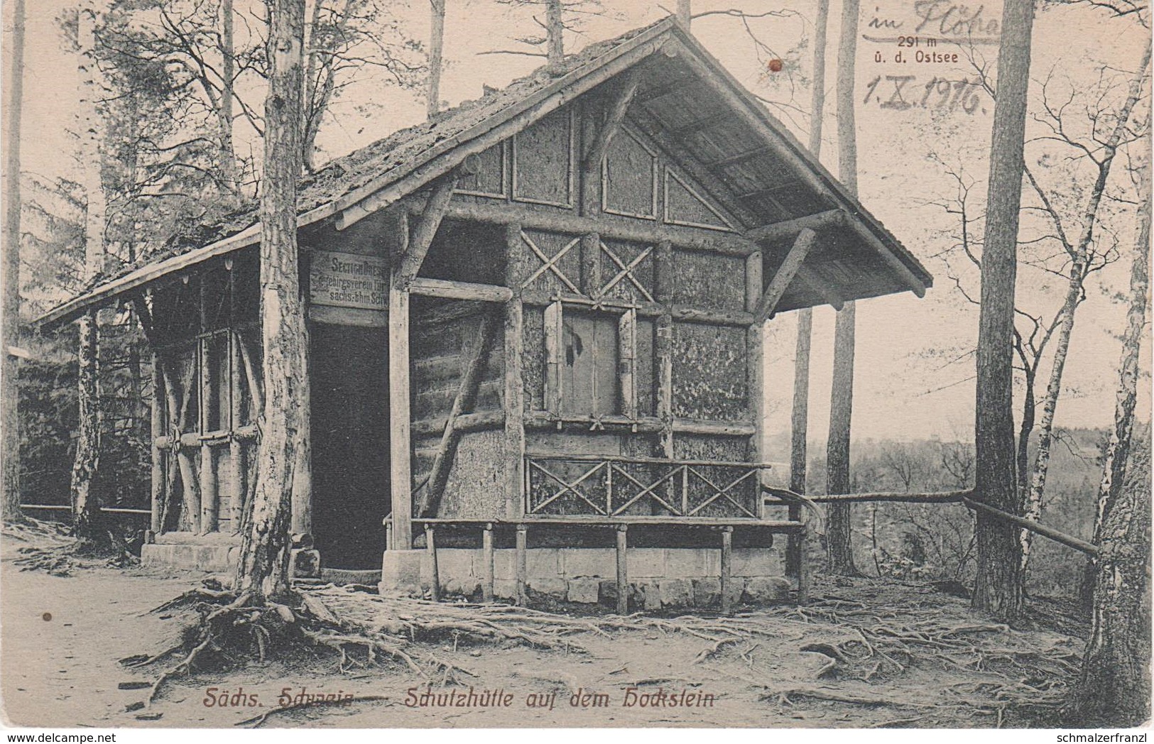 AK Hockstein Alte Schutzhütte A Hohnstein Rathewalde Heeselicht Waltersdorf Ehrenberg Pirna Sächsische Schweiz Bahnpost - Hohnstein (Saechs. Schweiz)