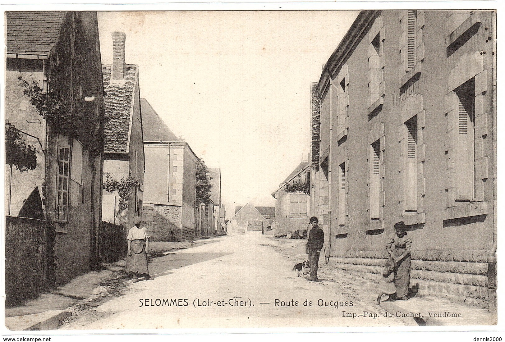 SELOMMES (41) - Route De Oucques - Ed. Imp. - Pap. Du Cachet, Vendôme - Selommes