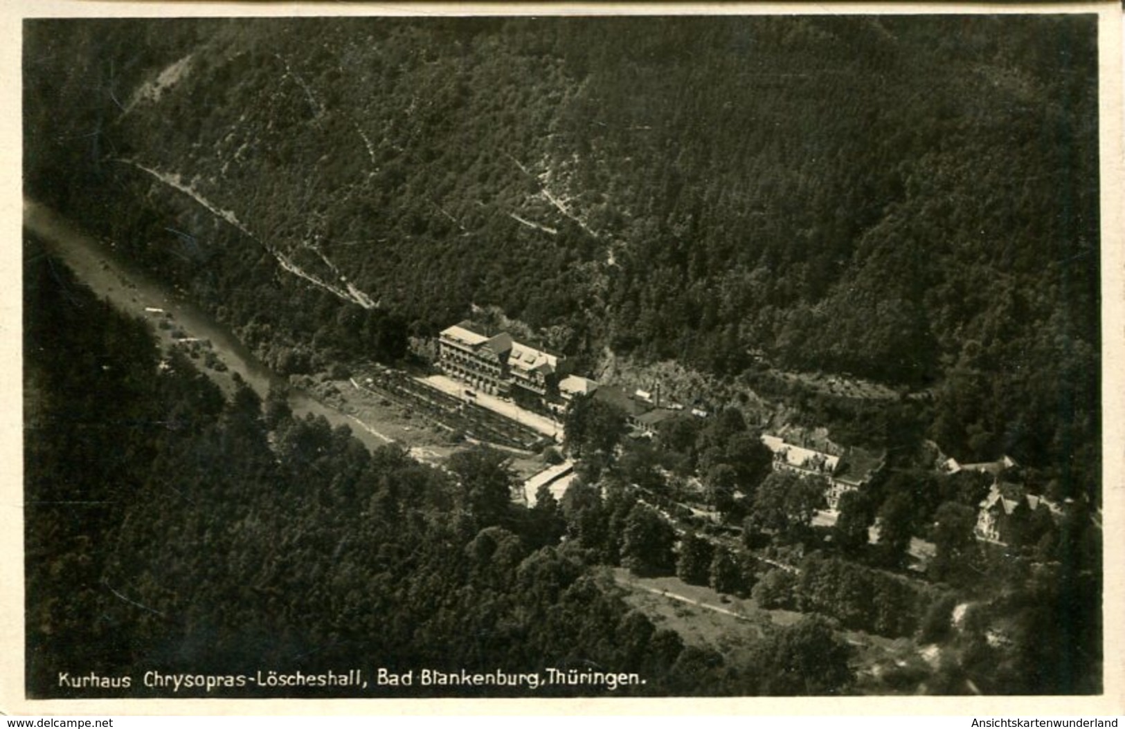 Bad Blankenburg - Kurhaus Chysopras-Löscheshall Luftbild  1937  (007834) - Bad Blankenburg