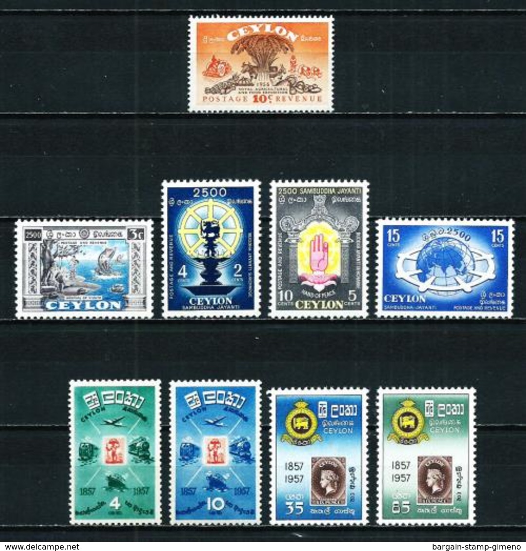 Ceilán Nº 303-305/8-309/12 Nuevo - Sri Lanka (Ceilán) (1948-...)