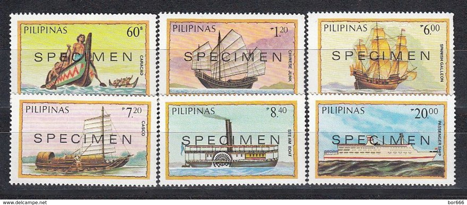 Philippines " SHIPS " 1984 MNH SPECIMEN - Filippine