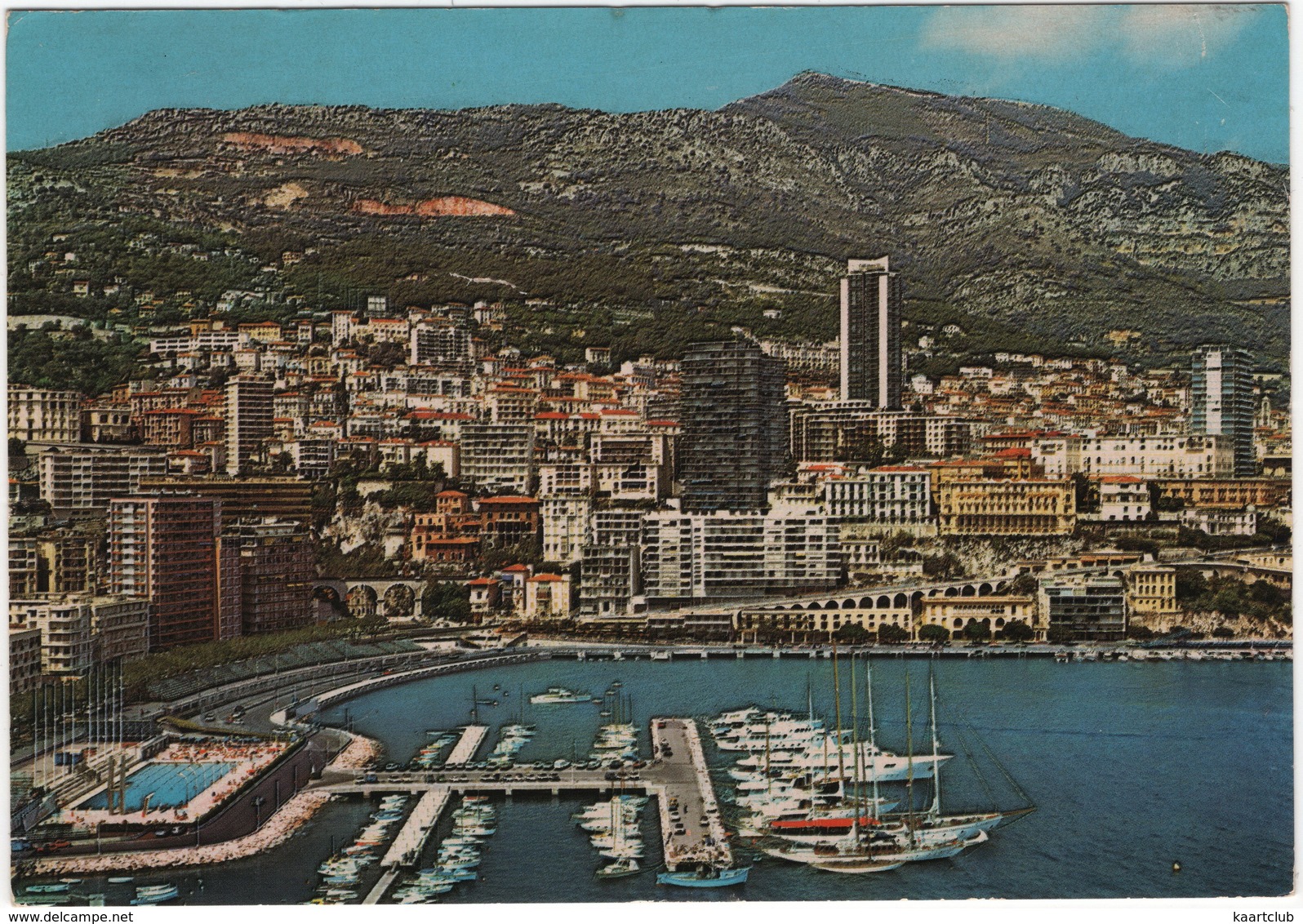 Principauté De Monaco - Monte-Carlo: Vue Sur Le Port Et La Ville - Piscine - Monte-Carlo