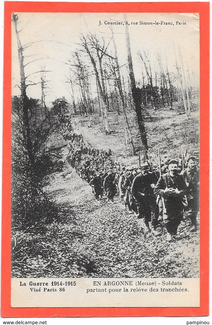 GUERRE14/18 - En ARGONNE - Soldats Partant Pour La Relève Des Tranchées - Weltkrieg 1914-18