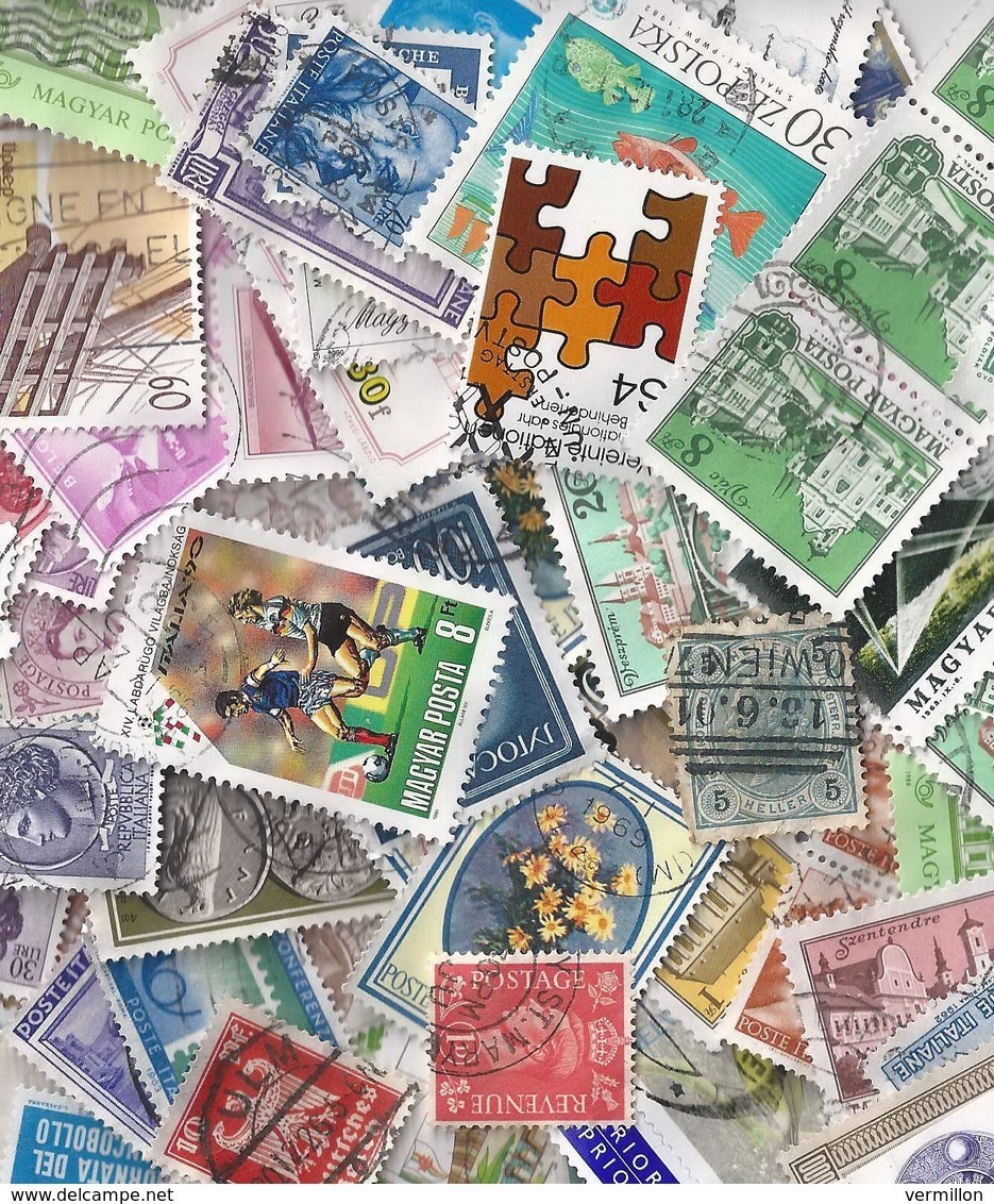 VRAC 2=75 % EUROPE + FRANCE, ANDORRE, MONACO, + DE 999 TIMBRES  , NOMBREUX THEMES & ANCIENS = Environ 0.01 € Le TIMBRE - Vrac (min 1000 Timbres)