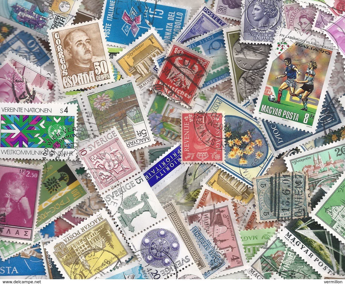 VRAC 2=75 % EUROPE + FRANCE, ANDORRE, MONACO, + DE 999 TIMBRES  , NOMBREUX THEMES & ANCIENS = Environ 0.01 € Le TIMBRE - Vrac (min 1000 Timbres)