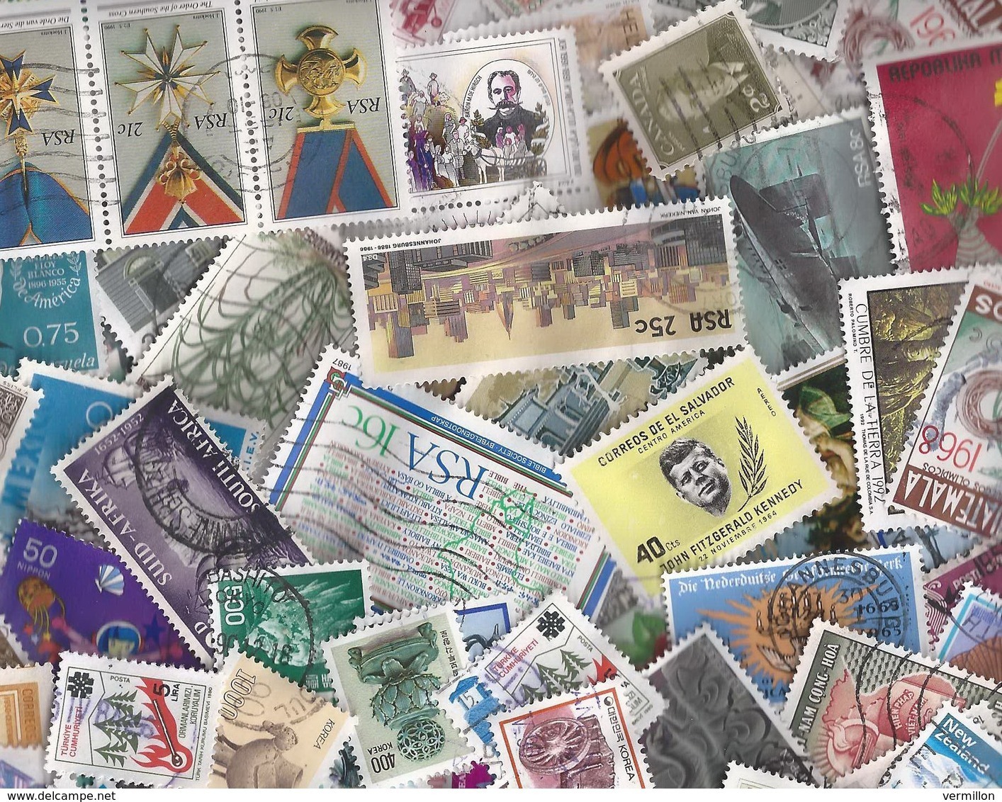 VRAC 2=75 % EUROPE + FRANCE, ANDORRE, MONACO, + DE 999 TIMBRES  , NOMBREUX THEMES & ANCIENS = environ 0.01 € le TIMBRE