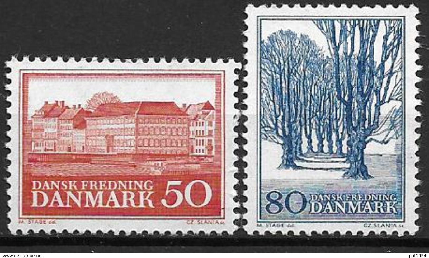 Danemark 1966 N° 449/450 Neufs** Monuments Et Sites Naturels - Nuovi