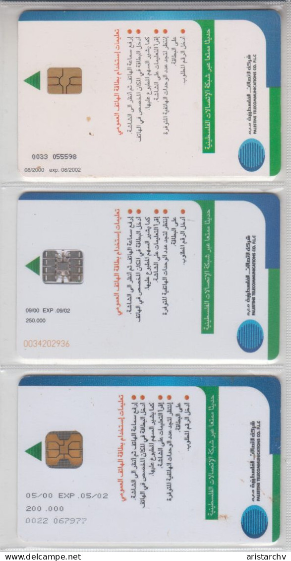 PALESTINE 2000 KEEP PALESTINE CLEAN DOVE 3 DIFFERENT CARDS - Palästina