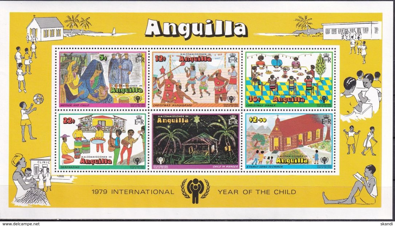 ANGUILLA 1979 Mi-Nr. Block 23 ** MNH - JAHR DES KINDES - YEAR OF THE CHILD - Anguilla (1968-...)