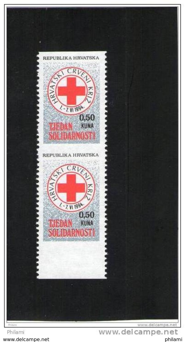 Croix Rouge Croatie Variété, Essais, Rebut. Lot 26 - Croatie