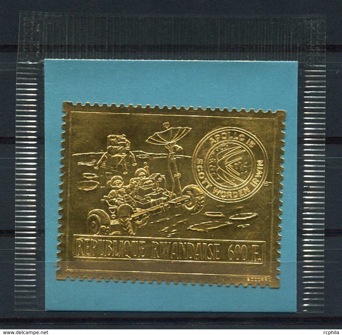 RC 14882 RWANDA TIMBRE EN OR - GOLD STAMP SPACE ESPACE DANS SA POCHETTE NEUF ** MNH TB - Ungebraucht