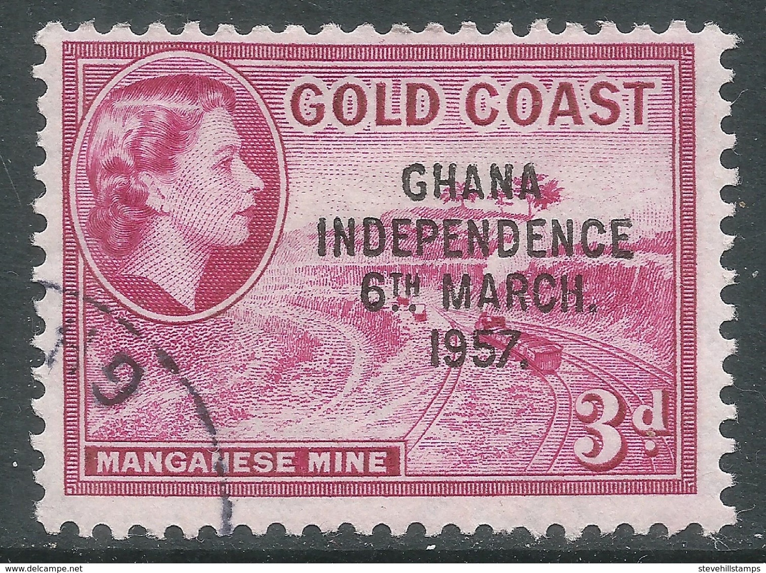 Ghana. 1957-58 Stamps Of Gold Coast O/P. 3d Used. SG 175 - Ghana (1957-...)