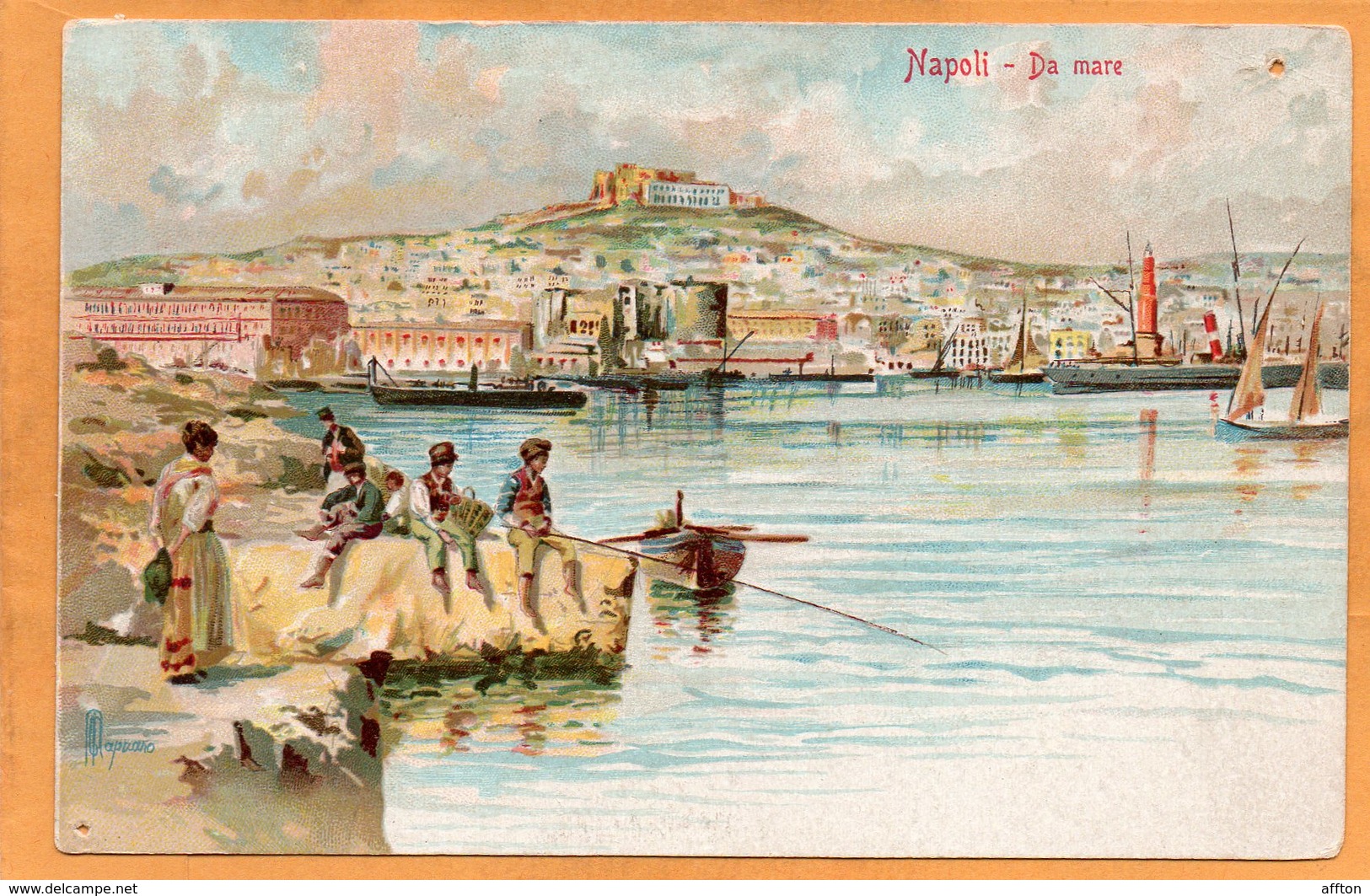 Napoli Italy 1900 Postcard - Napoli