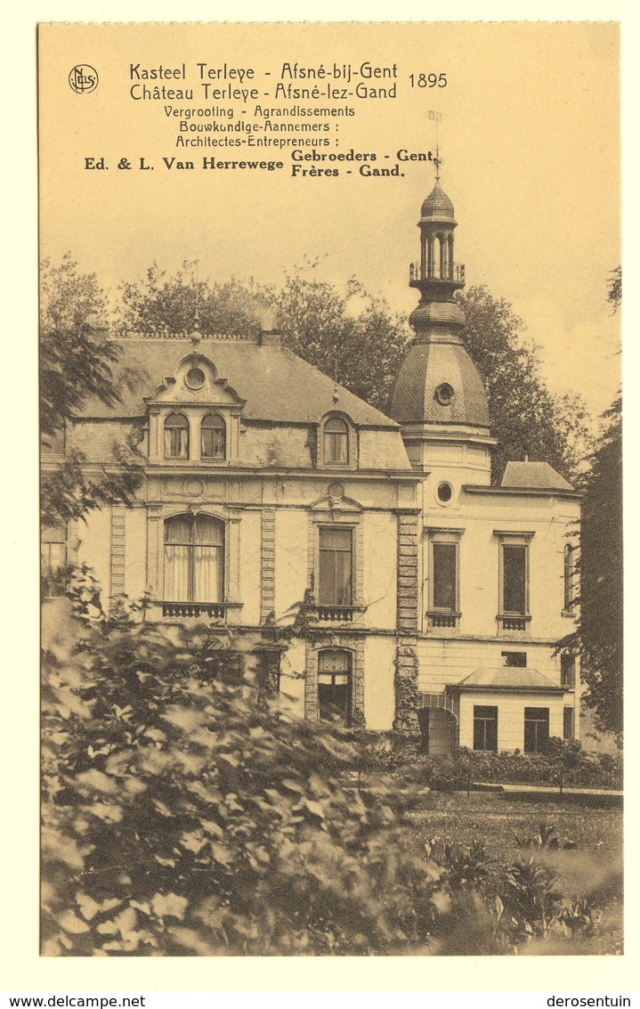 A0436	[Postkaart] Kasteel Terleye - Afsné-bij-Gent 1895 Vergrooting Nels, Foto Ed. Barbaix [Afsnee Van Herrewege Arch.] - Gent