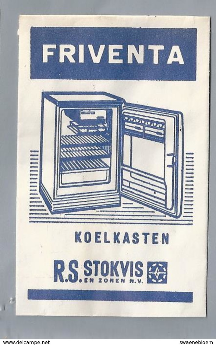 Suikerzakje.- STOKVIS En ZONEN N.V. FRIVENTA KOELKASTEN. Sugar Bag. Embalage De Sucre. Zucchero. Zucker - Suiker