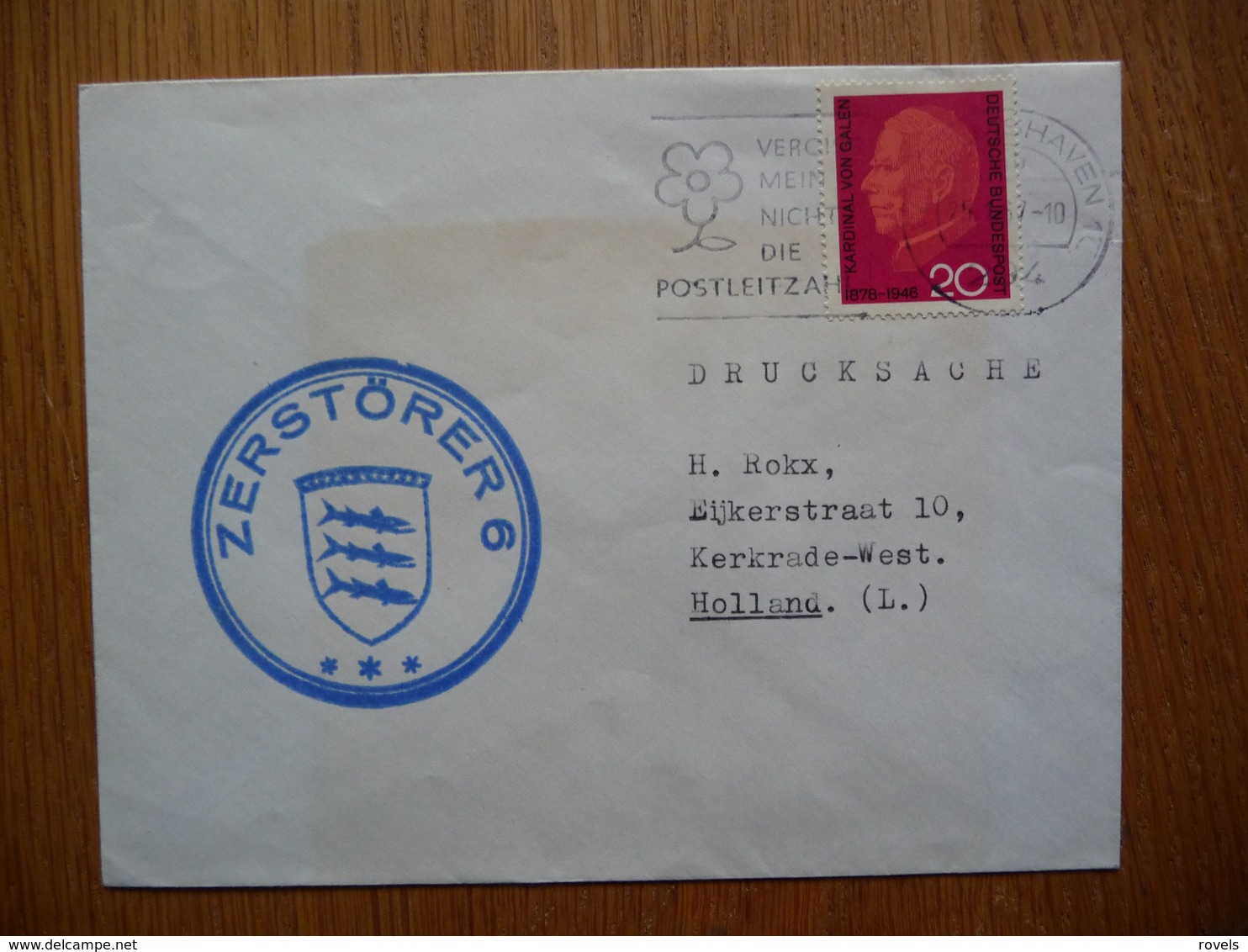 (2) Schiffpost Shipmail DEUTSCHE SHIFFPOST ZERSTÓRER 6 1967 - Boten