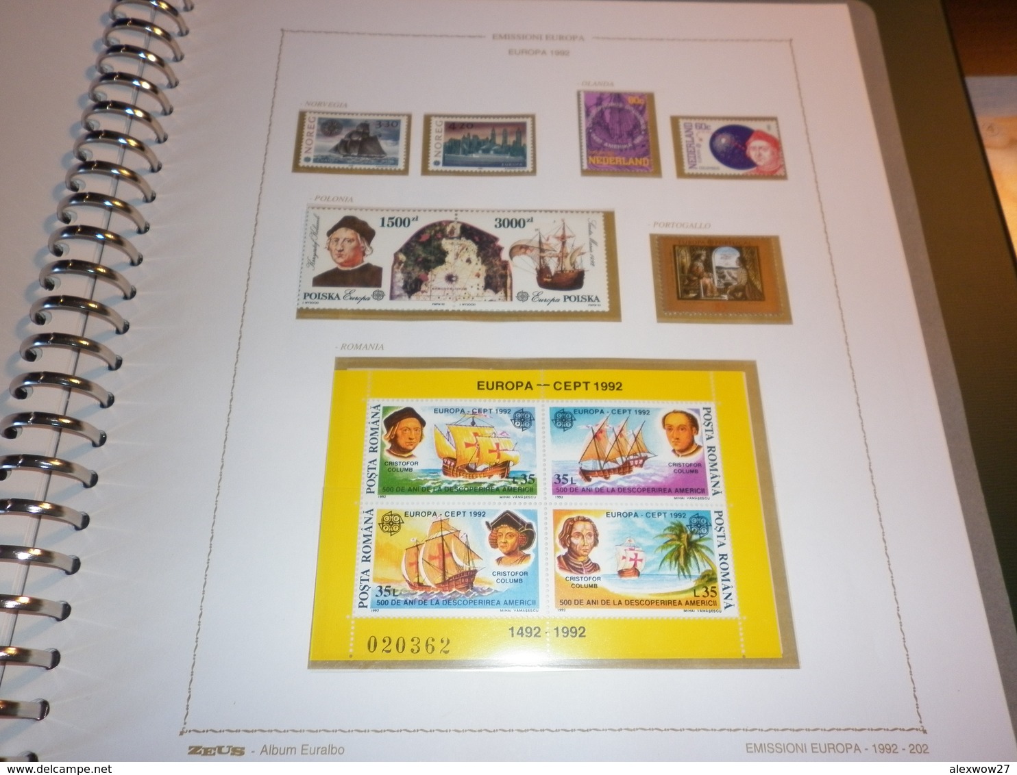 1992 Celebrazione Colombiane tutte l'emissioni ** MNH / VF