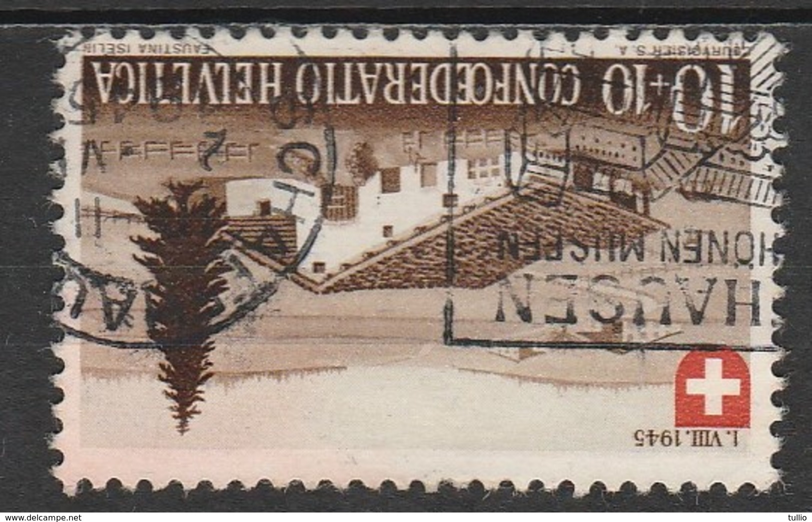 Helvetia 1945 Cancelled At A - Usati