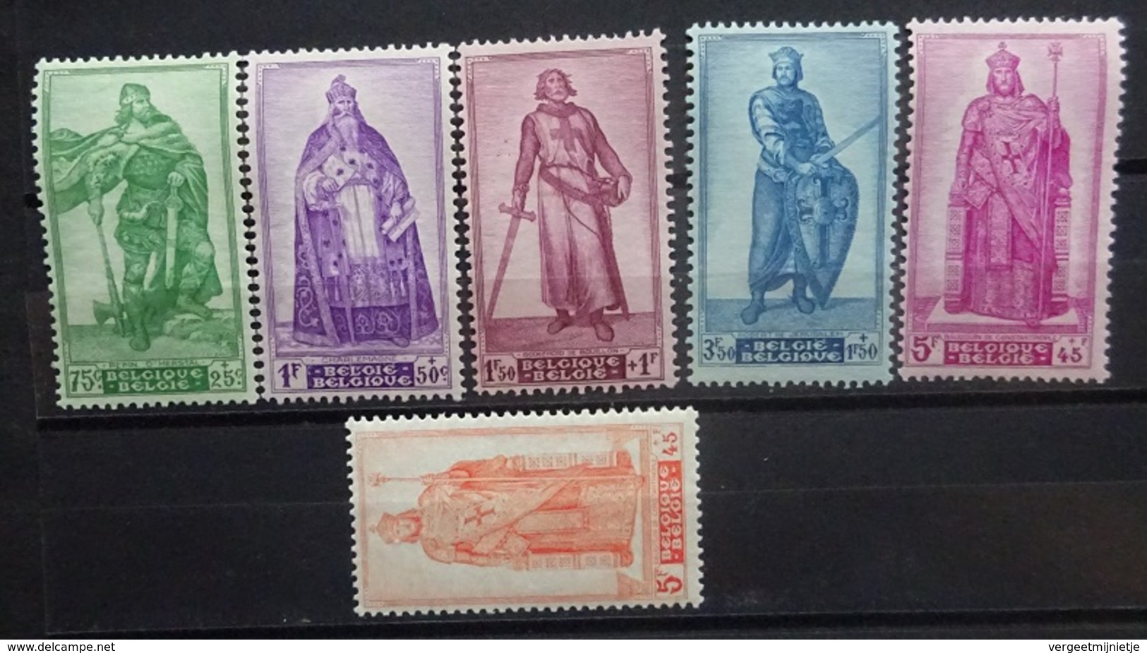 BELGIE 1946    Nr. 737 - 741 /  742   Postfris **   CW 29,00 - Unused Stamps