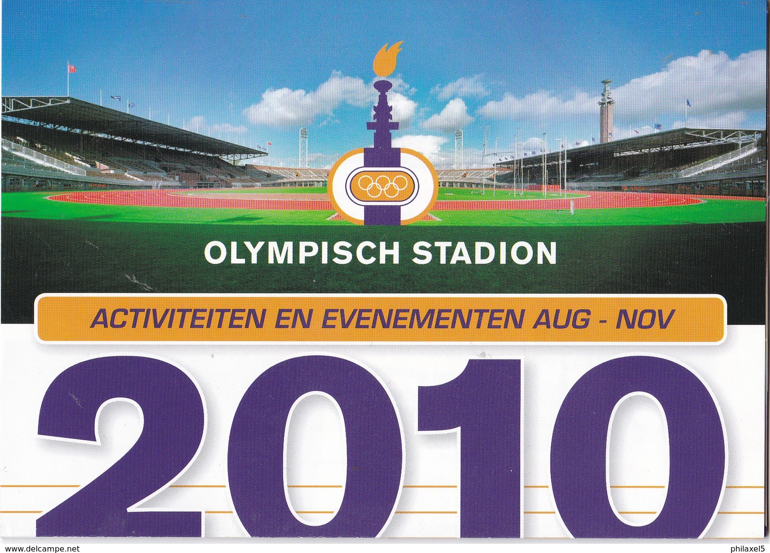 Nederland - Olympisch Stadion  Amsterdam - Agenda - Activiteiten En Evenementen Augustus-november 2010 - Programma's