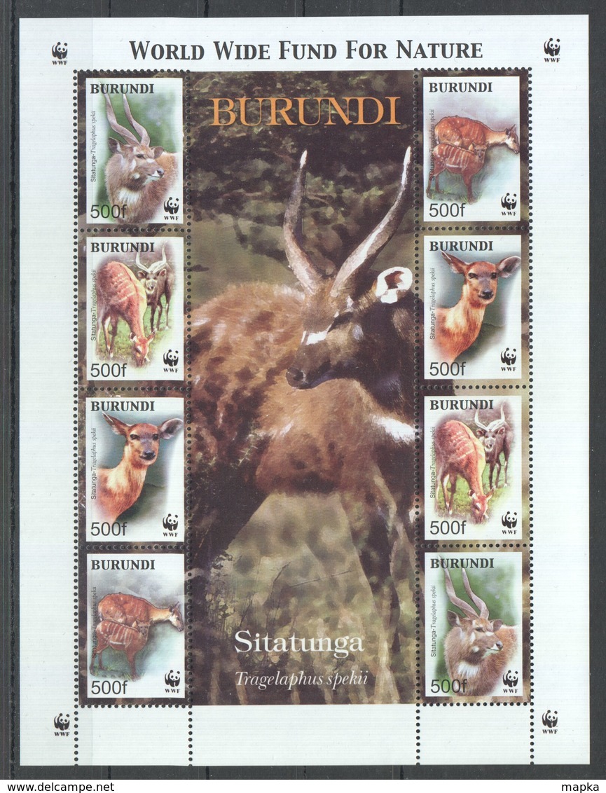 PK175 BURUNDI WWF FAUNA ANIMALS SITATUNGA 1KB MNH - Otros & Sin Clasificación