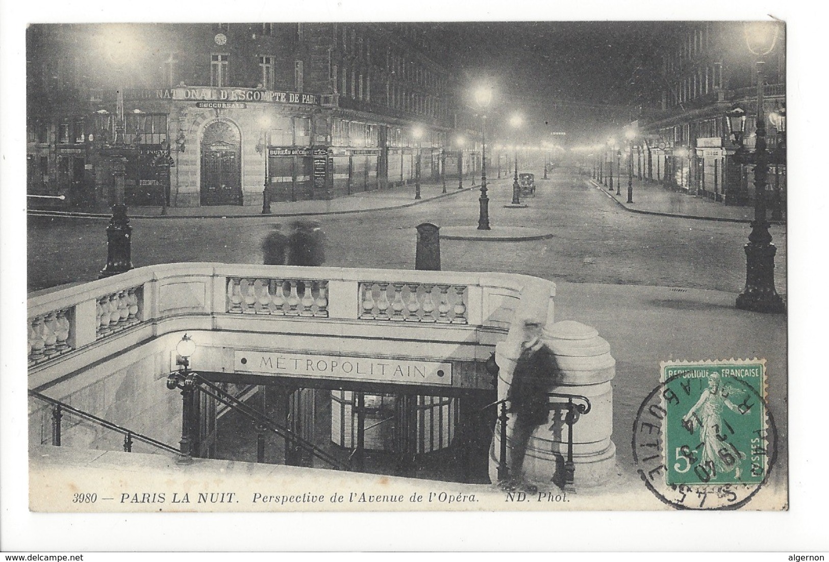 22955 - Paris La Nuit Perspective De L'Avenue De L'Opéra Station Métro - Paris Bei Nacht