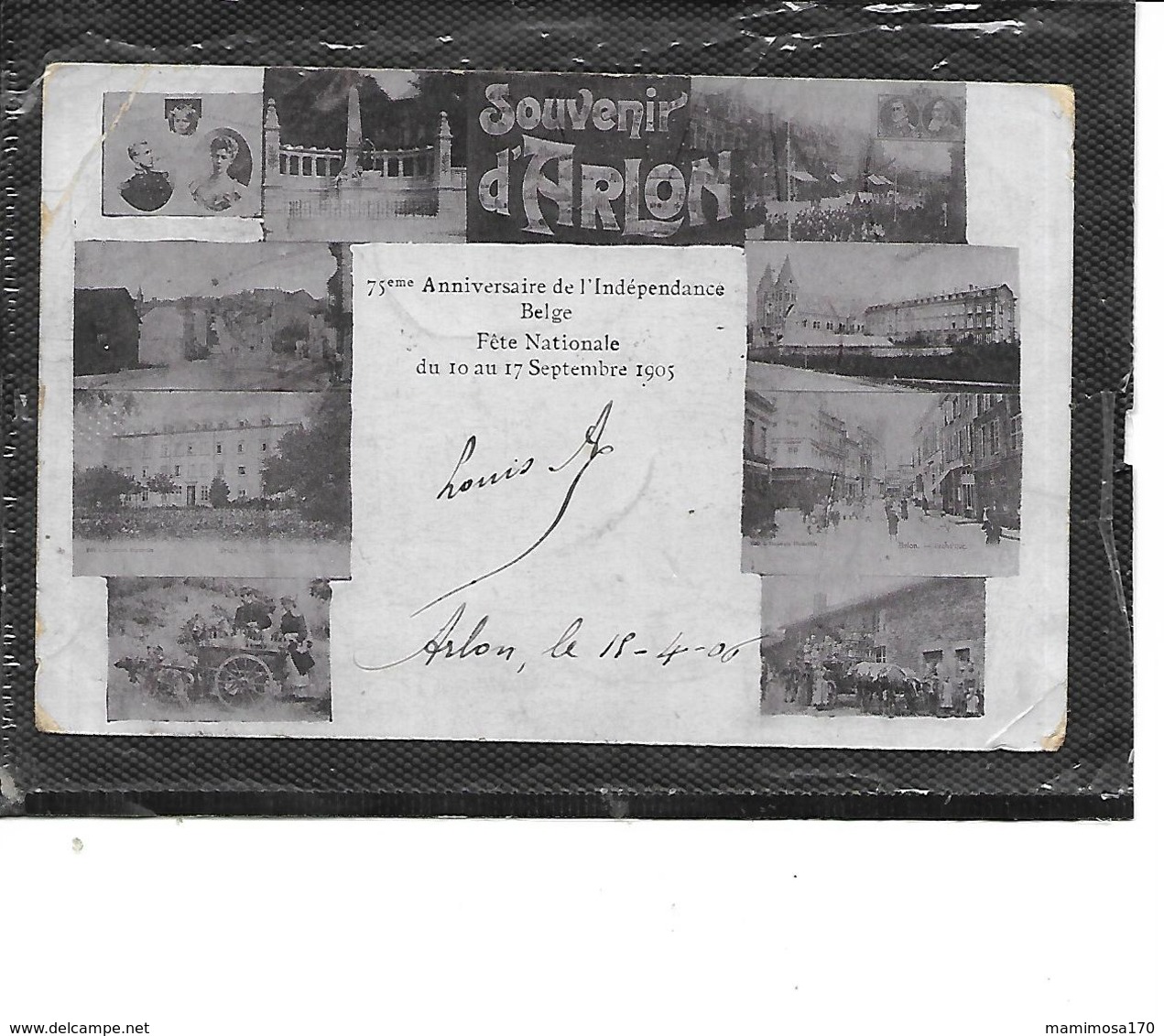 Europe-Belgique-ARLON-Carte A Vues Multiples-75e Anniversaire De L'Independance Belge-Voiture à Chien - Arlon