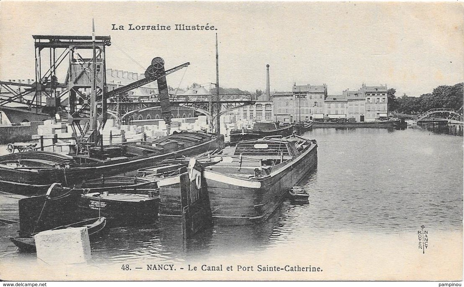 54 NANCY - Le Canal Et Port Sainte Catherine - Péniches - Nancy