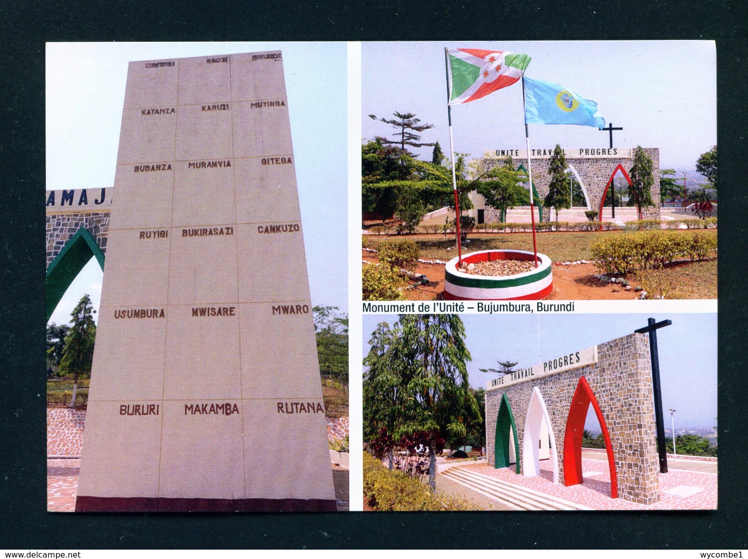 BURUNDI - Bujumbura Unity Monument Multi View Unused Postcard As Scans - Burundi