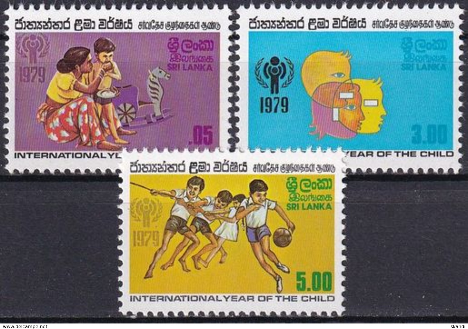 SRI LANKA 1979 Mi-Nr. 501/03 ** MNH - JAHR DES KINDES - YEAR OF THE CHILD - Sri Lanka (Ceylon) (1948-...)