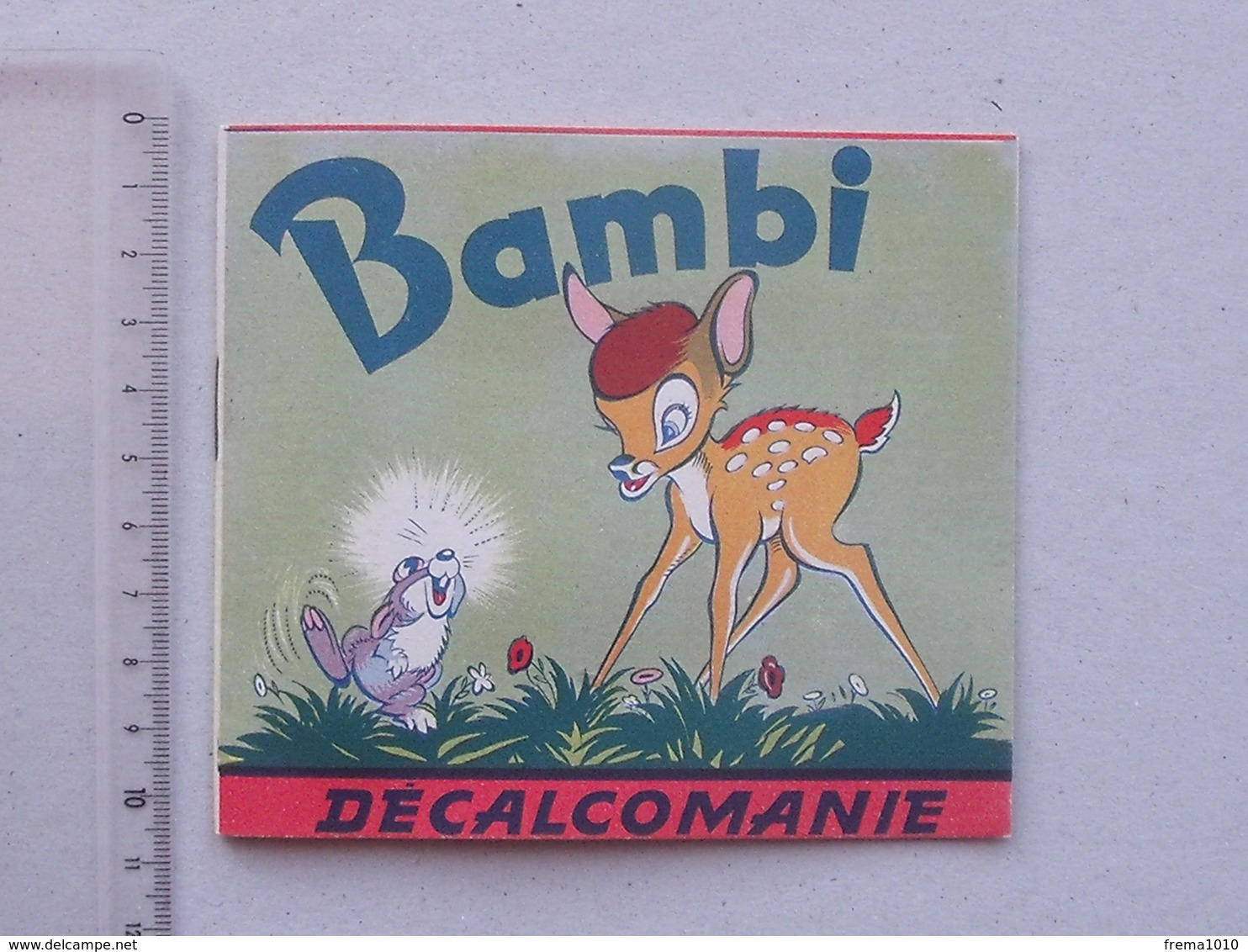 DECALCOMANIES Anciennes Walt DISNEY: BAMBI Livret Avec 3 Volets Intérieurs - Faon Cerf Chasseur Forêt - JESCO Imagerie - Collections