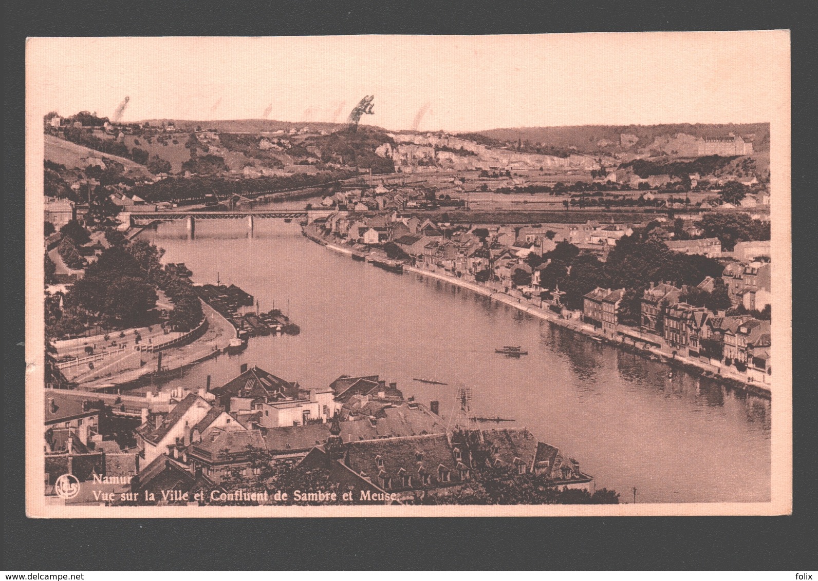 Namur - Vue Sur La Ville Et Confluent De Sambre Et Meuse - Cachet Sabena - Namur