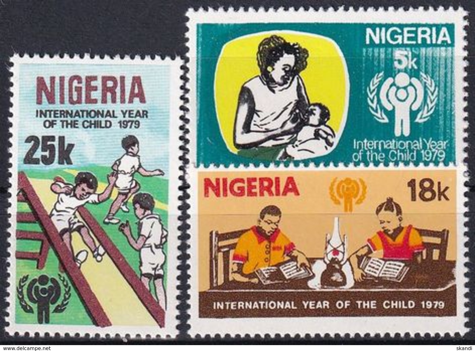 NIGERIA 1979 Mi-Nr. 359/61 ** MNH - JAHR DES KINDES - YEAR OF THE CHILD - Nigeria (1961-...)