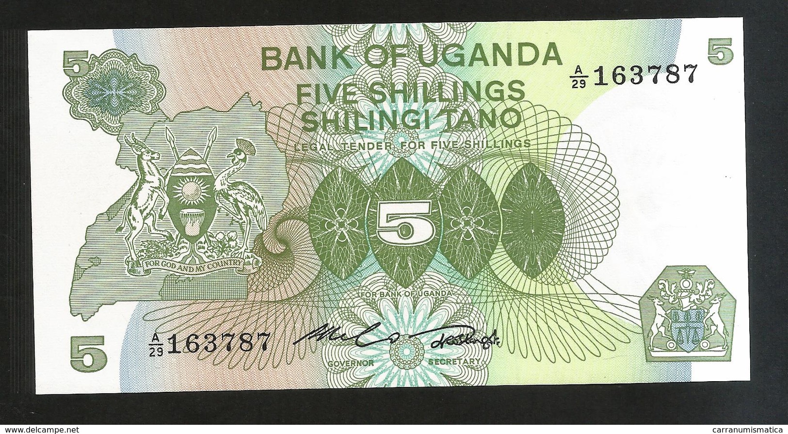 UGANDA - BANK Of UGANDA - 5 SHILLINGS - Ouganda