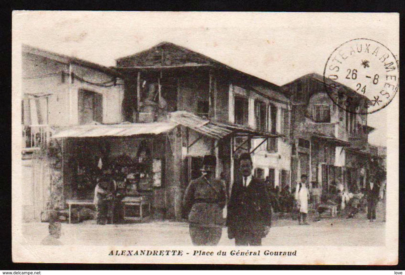 ALEXANDRETTE  (Syrie) Carte Obl En FM Poste Aux Armées S. P614 En 1924. RARE Et TTB - Syrie