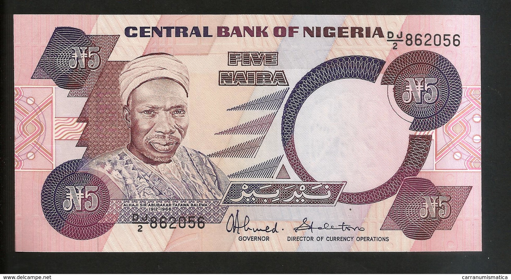 NIGERIA - CENTRAL BANK Of NIGERIA - 5 NAIRA - Nigeria