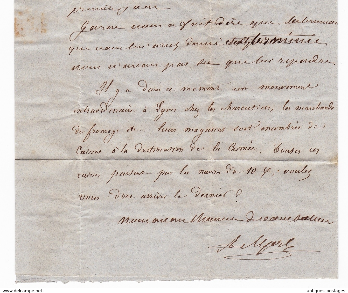 Lettre 1855 Vienne Viriville Isère Napoléon III 20 centimes Avec Correspondance