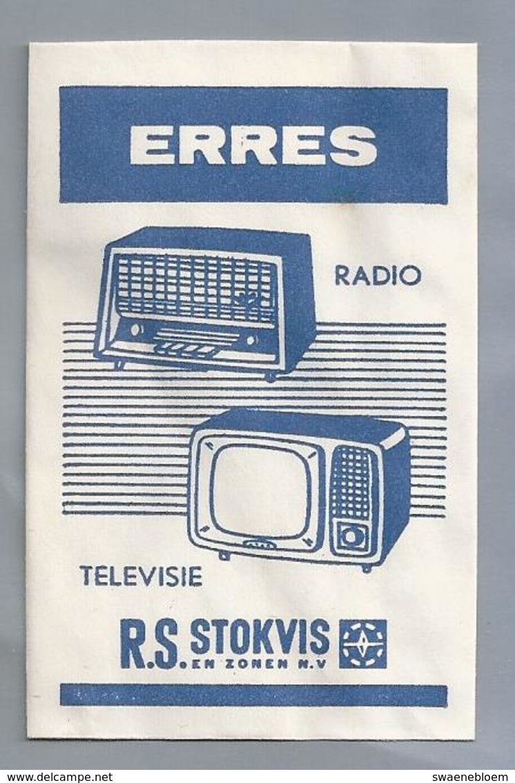 Suikerzakje.- STOKVIS En ZONEN N.V. ERRES RADIO TELEVISIE. Sugar Bag. Embalage De Sucre. Zucchero. Zucker - Suiker