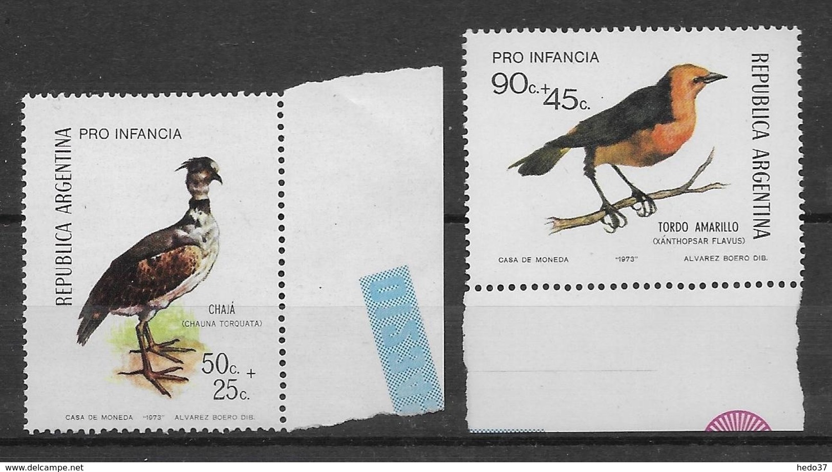 Argentine N°941/942 - Oiseaux - Neuf ** Sans Charnière - TB - Cartas & Documentos