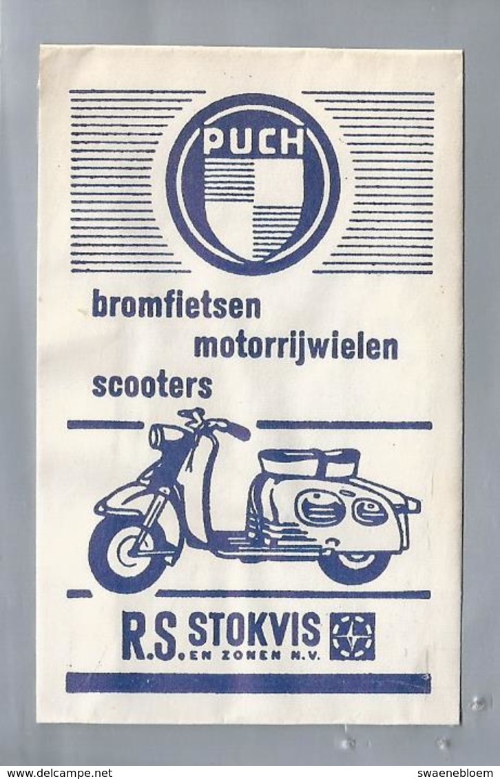 Suikerzakje.- STOKVIS En ZONEN N.V. PUCH Bromfietsen Motorrijwielen. Sugar Bag. Embalage De Sucre. Zucchero. Zucker - Suiker