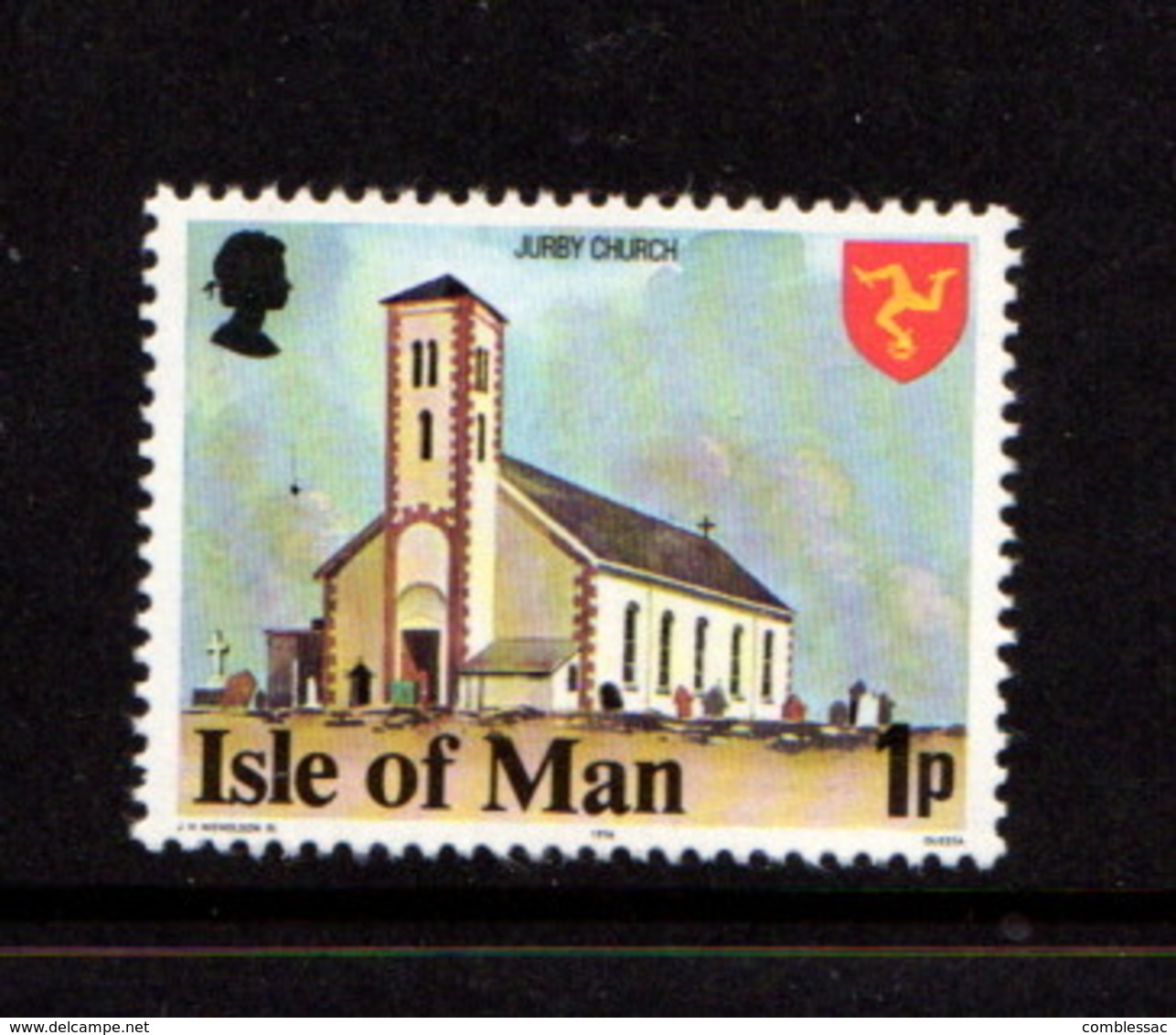 ISLE  OF  MAN    1978    Various  Designs  1p  Jurby  Church    Perf  14 1/2      MNH - Isle Of Man