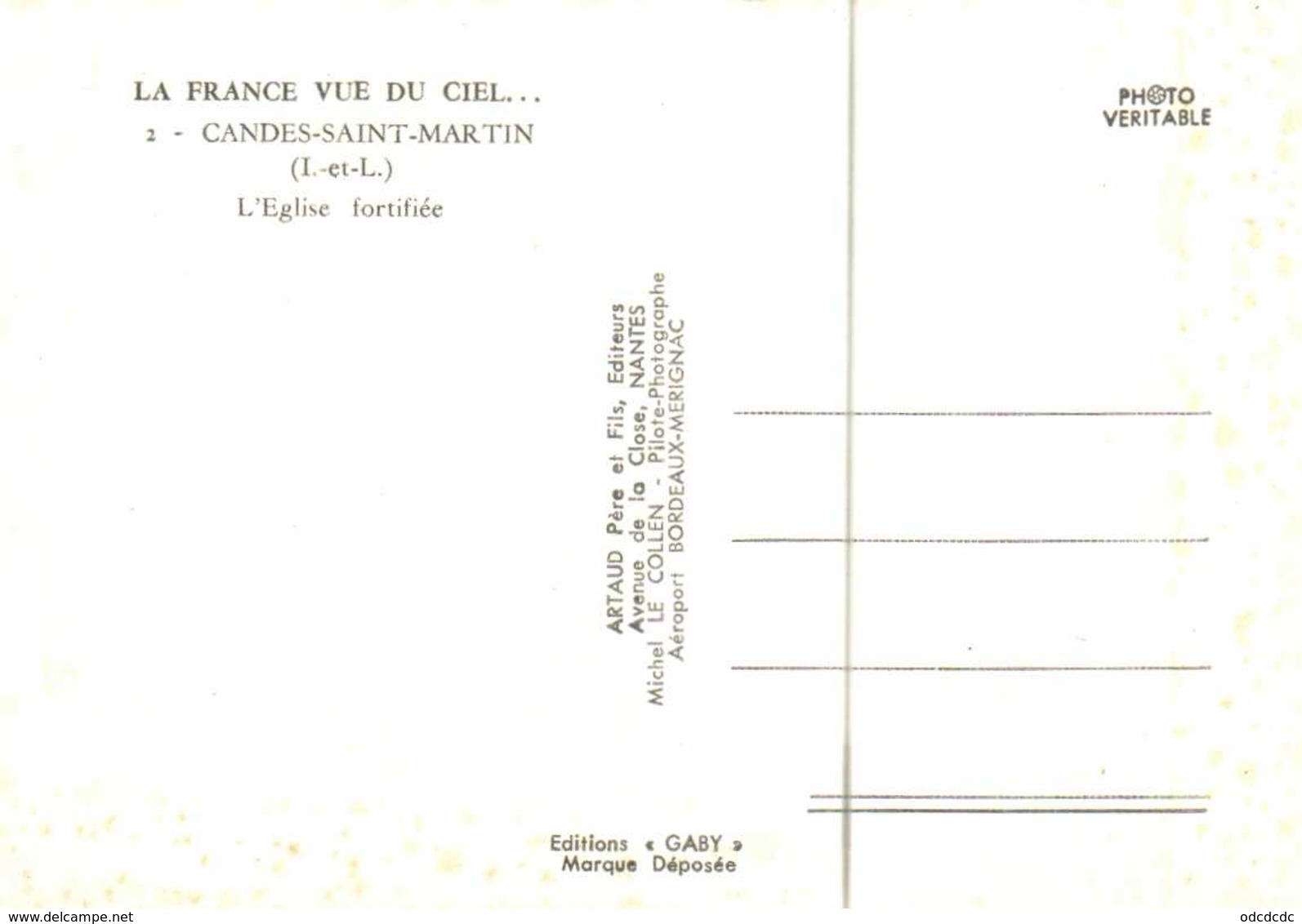 CPSM Grand Format LA FRANCE VU DU CIEL ...TREGASTEL  SANDES SAINT MARTIN  (I Et L ) L'Eglise Fortifiée RV - Altri & Non Classificati