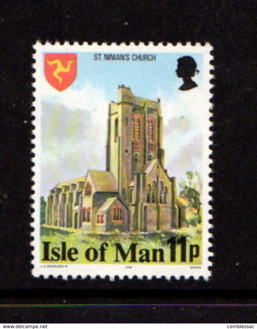 ISLE  OF  MAN    1978    Various  Designs  11p  St  Ninians  Church    Perf  14 1/2      MNH - Isle Of Man