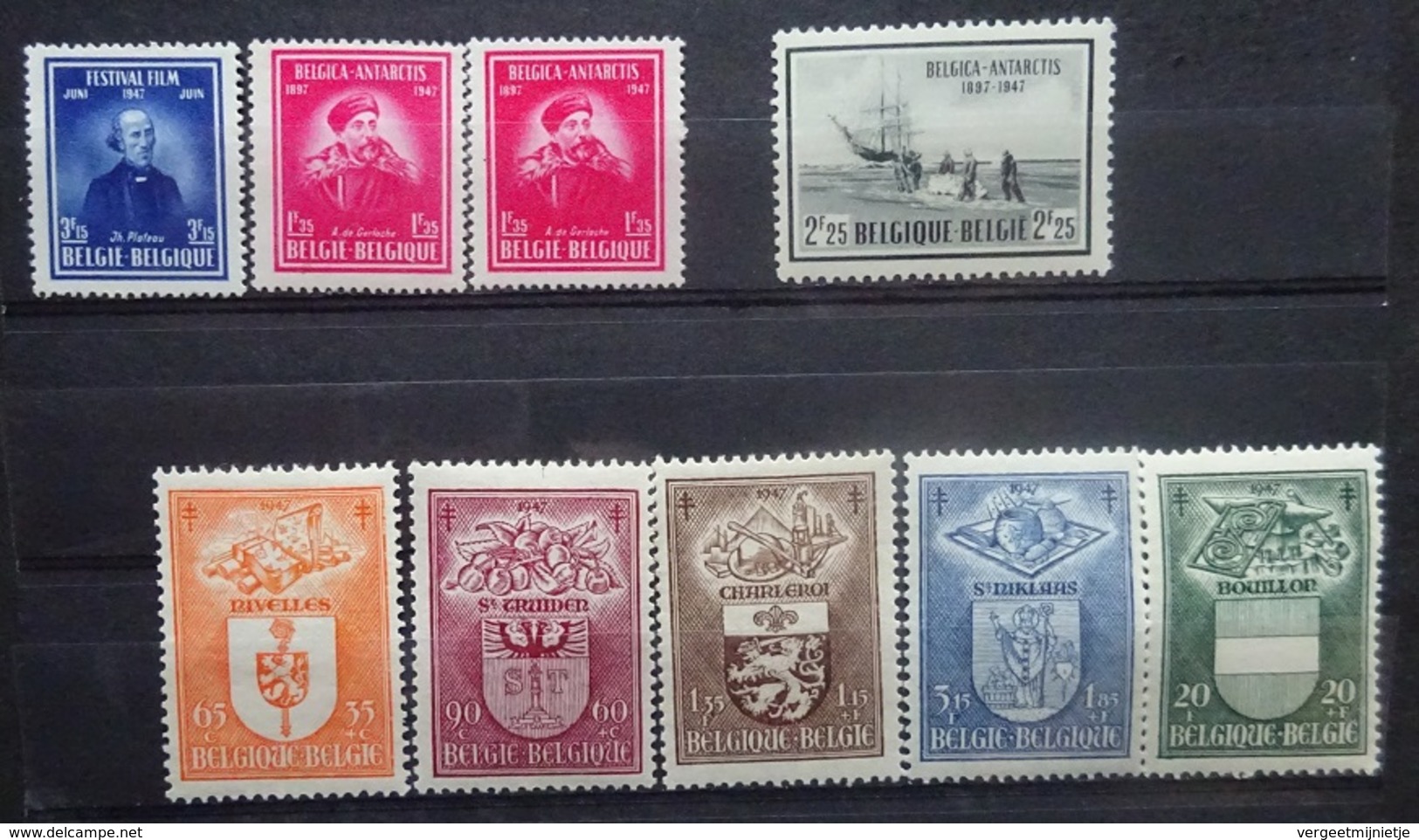 BELGIE 1947    Nr. 748 /  749 - 50 / 756 - 60    Postfris **    CW  37,50 - Unused Stamps