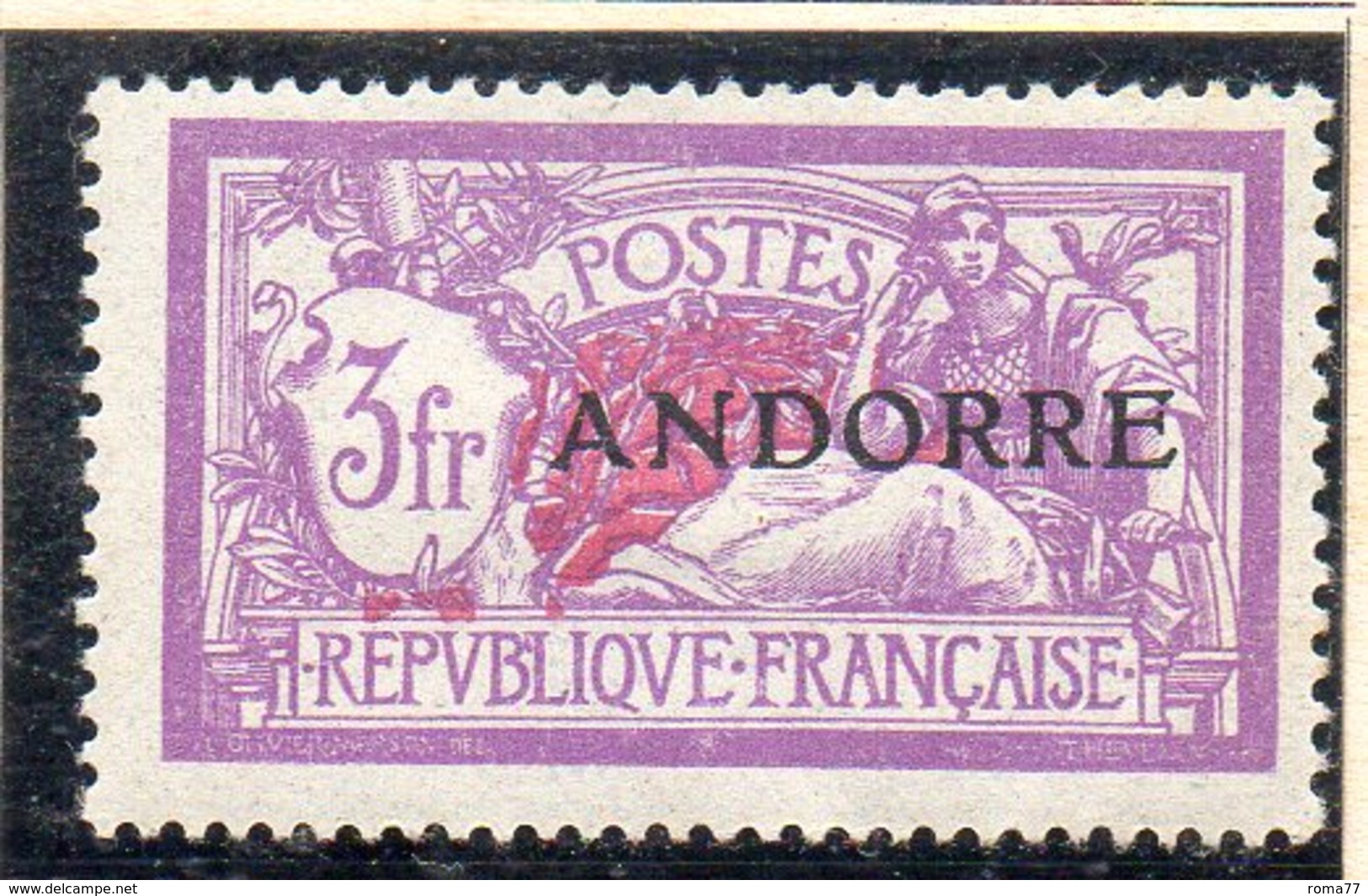 XP3402 - ANDORRA FRANCESE 1931,  Unificato N. 20 * Linguella  Pesante (2380A) . - Neufs