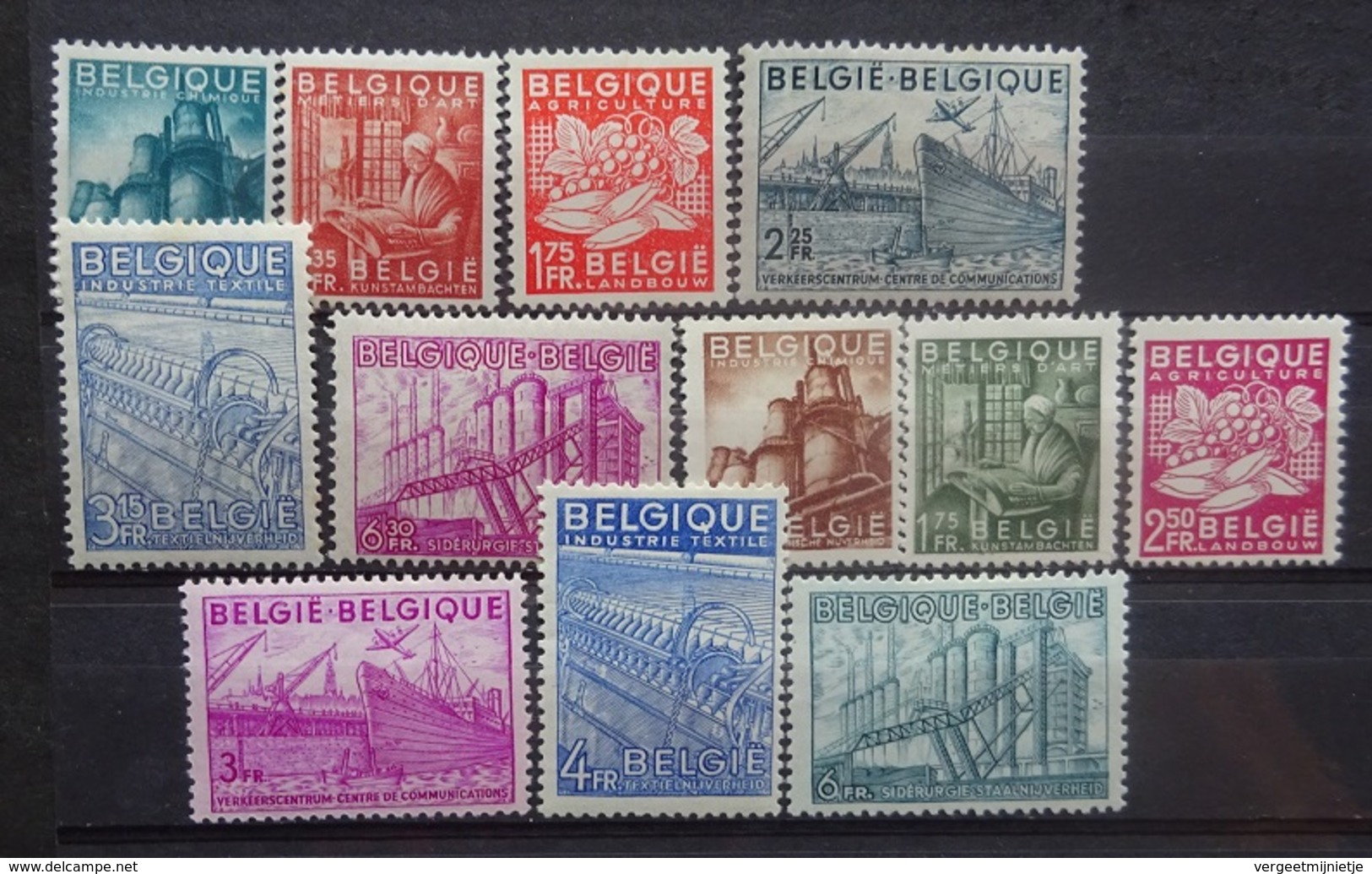 BELGIE 1948    Nr. 761 - 766 / 767 - 772     Scharnier *     CW  18,50 - Neufs