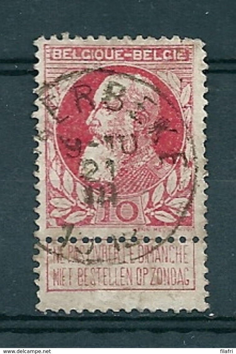 74 Gestempeld MEERBEKE  - COBA 15 Euro - 1905 Thick Beard