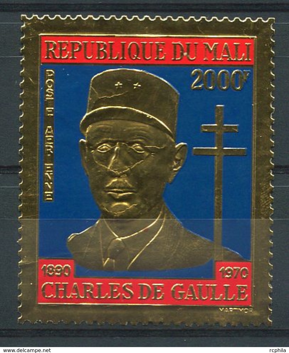 RC 14902 MALI TIMBRE EN OR - GOLD STAMP CHARLES DE GAULLE NEUF ** MNH TB - Mali (1959-...)