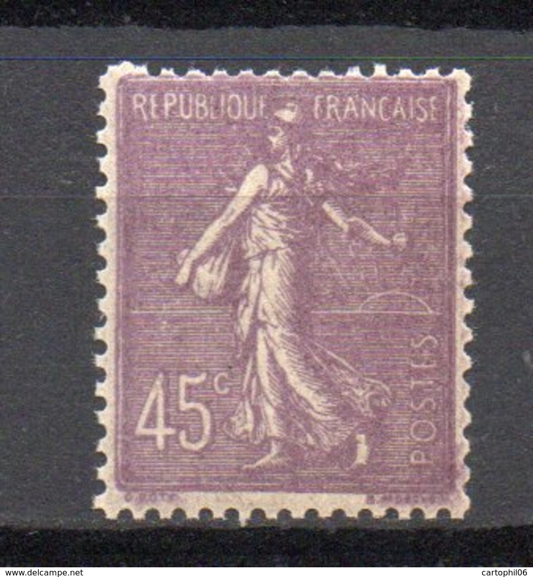 - FRANCE N° 197d Neuf ** MNH - 45 C. Violet Foncé Semeuse Lignée 1924-32 - Cote 19 EUR - - 1903-60 Semeuse Lignée